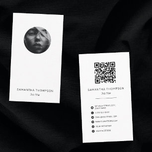Cartão De Visita Profissional de fotografia minimalista moderno