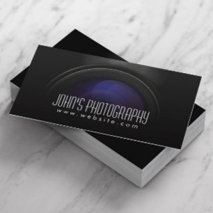 Cartão De Visita Profissional de fumo da objectiva do fotógrafo