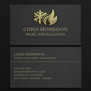 Cartão De Visita Profissional de Instalação de HVAC