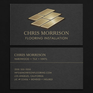 Cartão De Visita Profissional de Instalação de Pisos