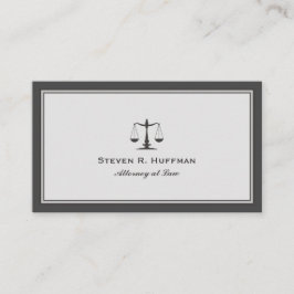 Cartão De Visita Profissional de Justiça de Cinza