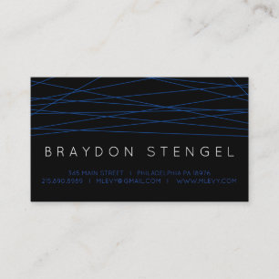 CARTÃO DE VISITA profissional de LINHAS AZUIS