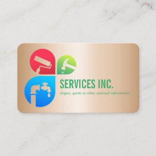 Cartão De Visita Profissional de logotipos dos serviços de reparo d