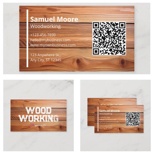 Cartão De Visita Profissional de Marcenaria (Woodworking Professional Business Card
)