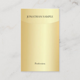 Cartão De Visita Profissional de Modelo Dourado moderno e elegante