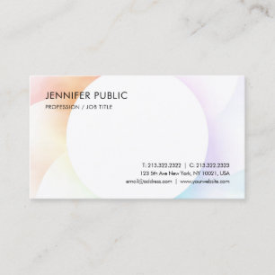 Cartão De Visita Profissional de Modelo minimalista colorida modern