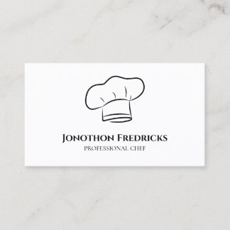 Cartão De Visita Profissional de restauração de Comidas do Chef