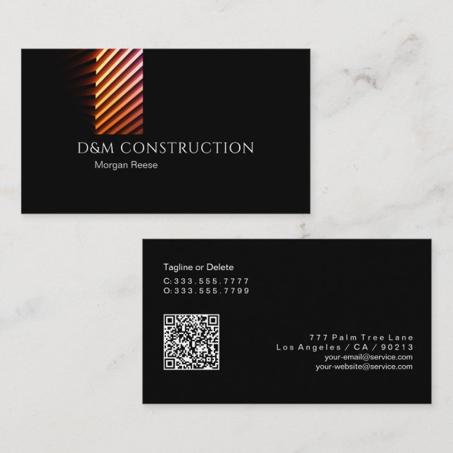 Cartão De Visita Profissional, Design inteligente, código QR Vs 3 (Frente/Verso)