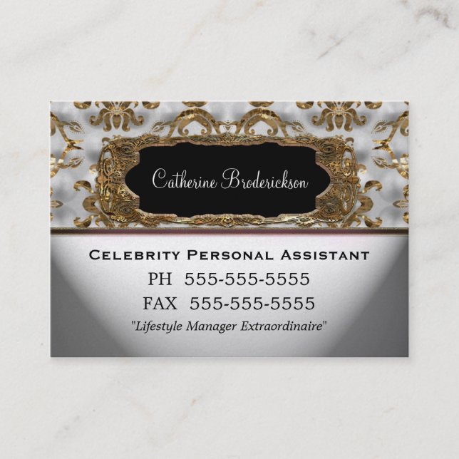 Cartão De Visita Profissional do assistente pessoal de Marcee (Frente)