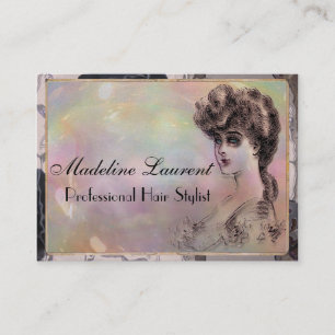 Cartão De Visita Profissional do cabelo de Harlowe do vintage 3,5"