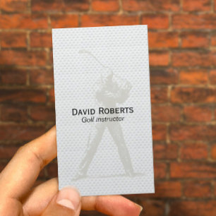 Cartão De Visita Profissional do instrutor do golfe