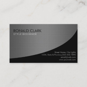 Cartão De Visita Profissional do preto do metal da fibra do carbono