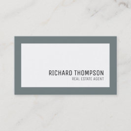 Cartão De Visita Profissional e elegante, borda da Cinza, mínimo