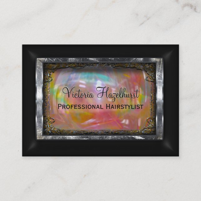 Cartão De Visita Profissional elegante de Auntielosa (Frente)