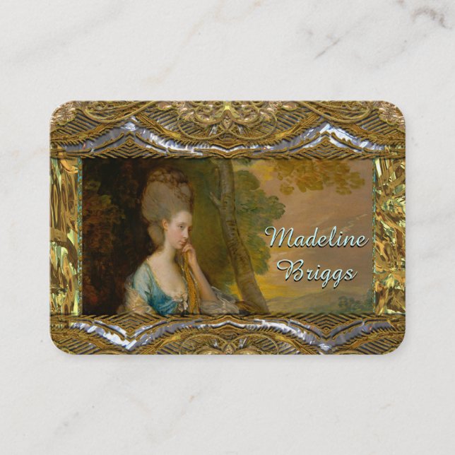 Cartão De Visita Profissional elegante de espera da pérola (Frente)