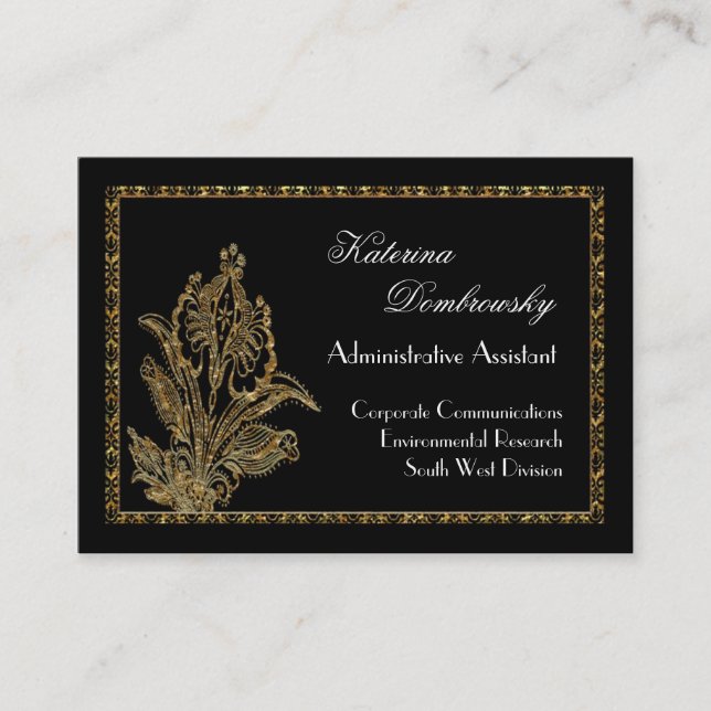 Cartão De Visita Profissional elegante de SpringGem (Frente)