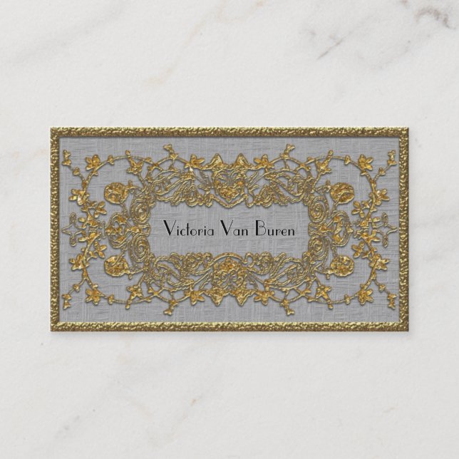 Cartão De Visita Profissional elegante do inverno de Adlamchelle (Frente)