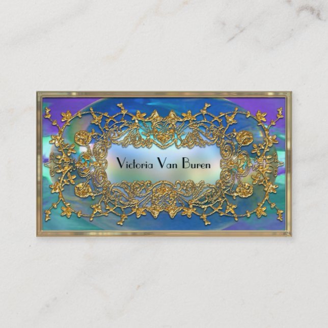 Cartão De Visita Profissional elegante do zimbro de Adlamchelle (Frente)