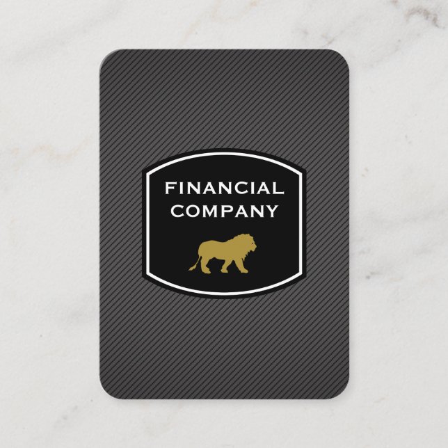 Cartão De Visita Profissional elegante / Leão (Frente)