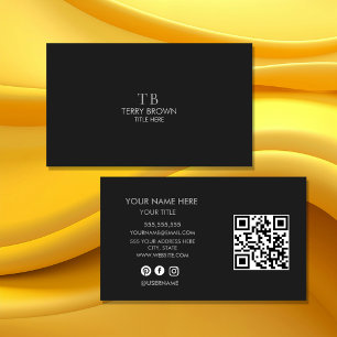 Cartão de Visita Profissional Elegante Minimalis