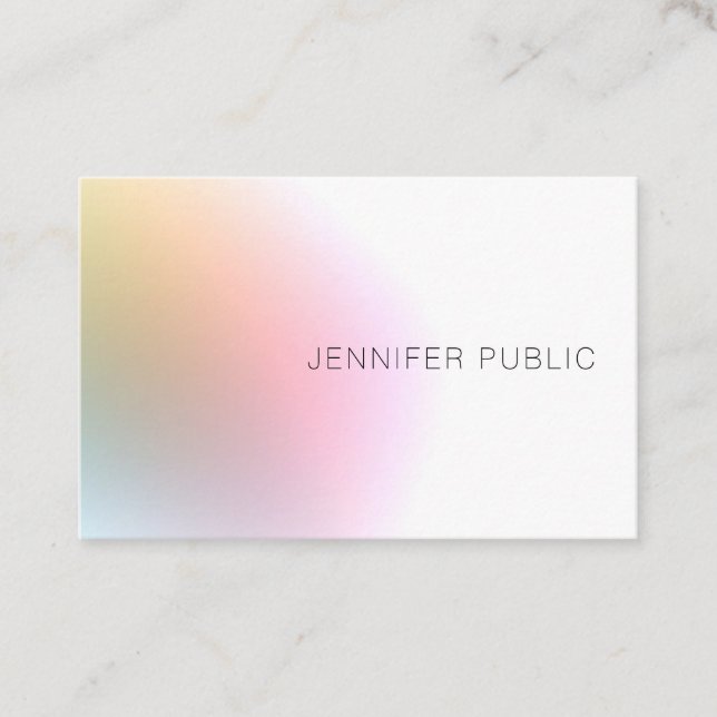 Cartão De Visita Profissional elegante Modelo Colorido Moderno (Frente)