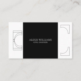 Cartão De Visita Profissional Elegante Moderno e Minimalista Geomét
