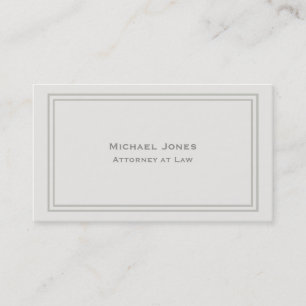 Cartão De Visita Profissional Elegante Simples Plano Advogado Creme