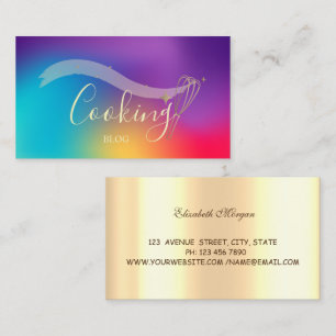 Cartão De Visita Profissional,Estrelas Douradas,Colher de Arremesso