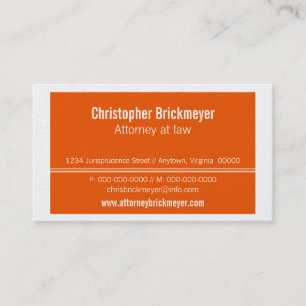 Cartão de visita profissional executivo, laranja
