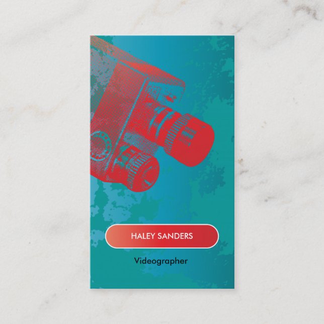 Cartão De Visita Profissional Filmaker dos meios (Frente)