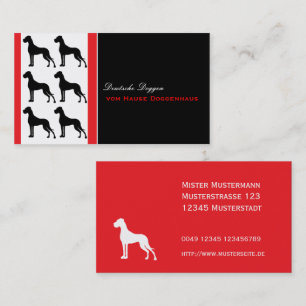 Cartão de Visita Profissional Great Dane bom de le