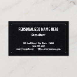 Cartão de visita profissional humilde