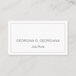 Cartão de visita profissional humilde e minimalist