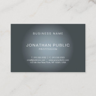 Cartão De Visita Profissional liso na moda do design elegante