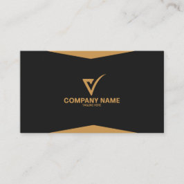 Cartão de Visita Profissional Luxuoso Dourado Eleg