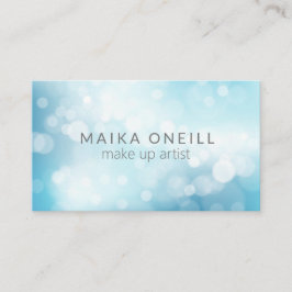 Cartão De Visita Profissional Luxury Blue Glitter Bokeh