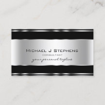 Profissional Metal Elegante Moderno Prata Preto