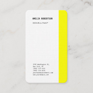 Cartão De Visita Profissional minimalista branco moderno