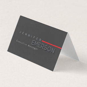 Cartão De Visita Profissional minimalista moderno simples preto