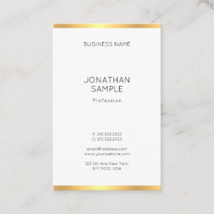 Cartão De Visita Profissional minimalista popular moderno Dourado e