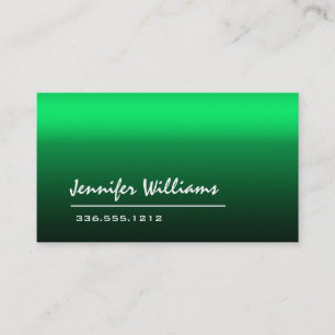 Cartão de visita profissional minimalista verde