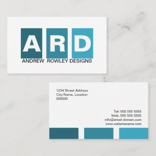 Cartão De Visita Profissional Moderno Azul