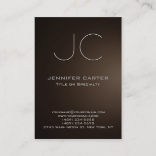 Cartão De Visita Profissional moderno carnudo do monograma do