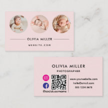 Cartão de visita profissional moderno com código Q