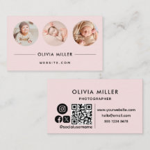 Cartão de visita profissional moderno com código Q