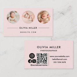 Cartão de visita profissional moderno com código Q