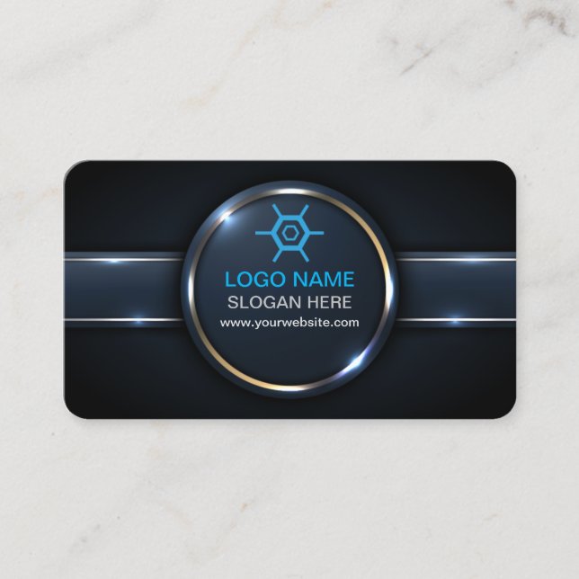 Cartão de visita profissional moderno com código Q (Frente)