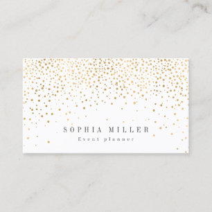 Cartão De Visita Profissional moderno de brilho de ouro simples