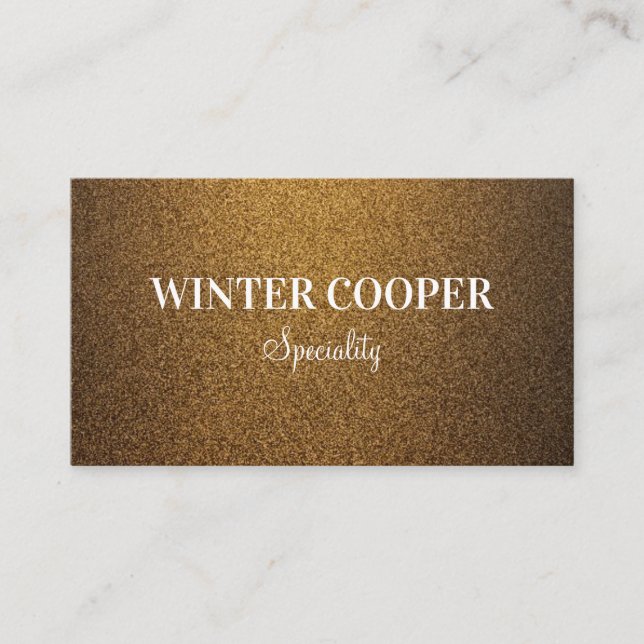 Cartão De Visita Profissional moderno de brilho simples de cobre (Frente)