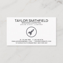 Cartão de visita profissional moderno de foguete s